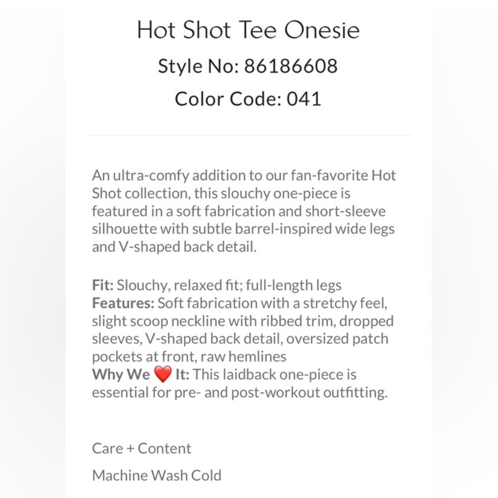 Free People Movement Hot Shot Tee Onesie - Factory Sealed  - Last One In Stock - Picture 4 of 6